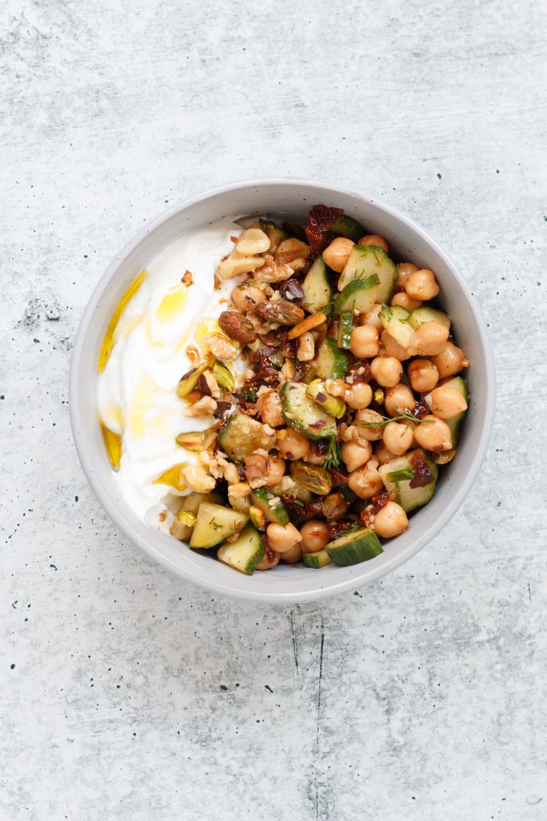 savory Greek yogurt bowl
